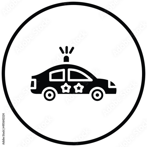 Police Car Icon Style