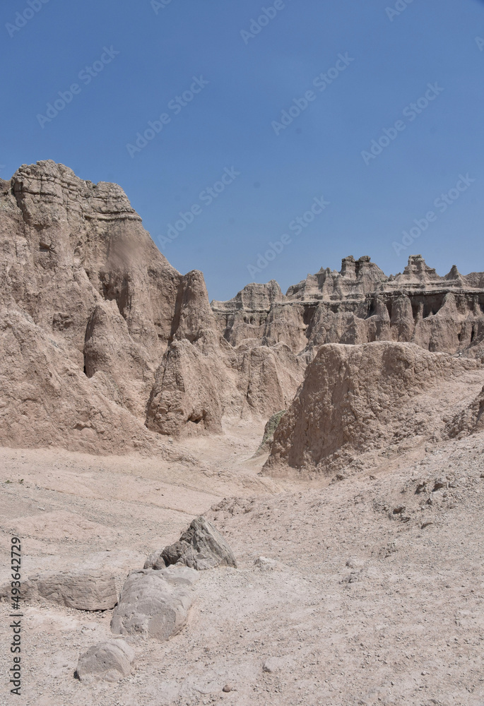 Notch Trail in Badlands National Park with Rock Formations