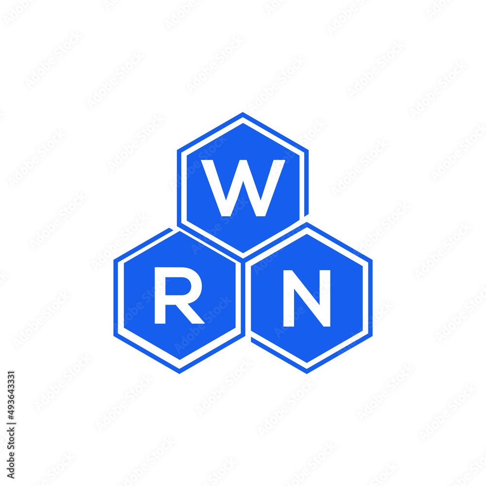 WRN letter logo design on White background. WRN creative initials letter logo concept. WRN letter design. WRN letter logo design on White background. WRN creative initials letter logo concept. WRN letter design.