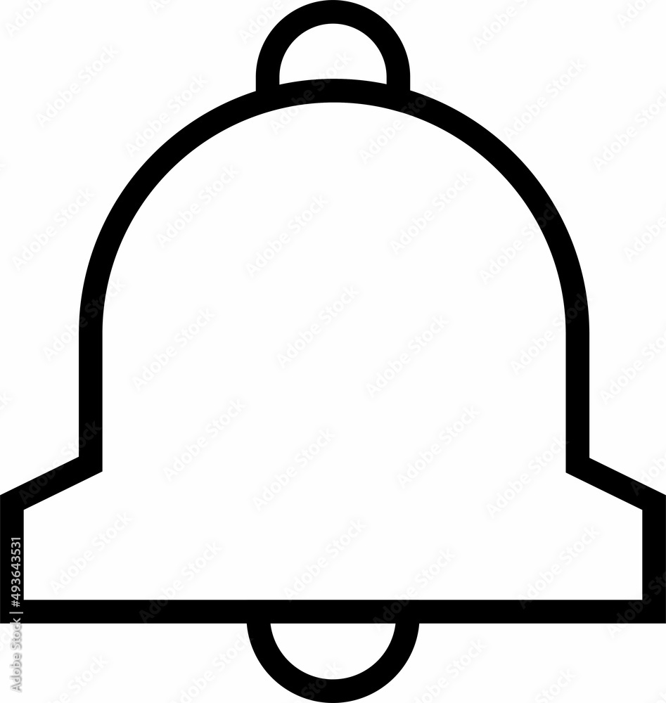 bell icon outline vector symbol illustration bell icon outline vector symbol illustration
