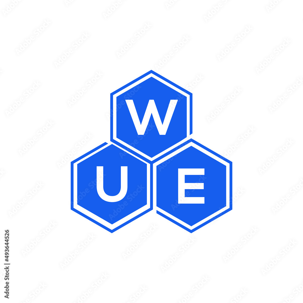 WUE letter logo design on White background. WUE creative initials letter logo concept. WUE letter design. WUE letter logo design on White background. WUE creative initials letter logo concept. WUE letter design.