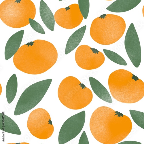 Summer fruit seamless oranges pattern for fabrics and textiles and packaging and gifts and cards and linens