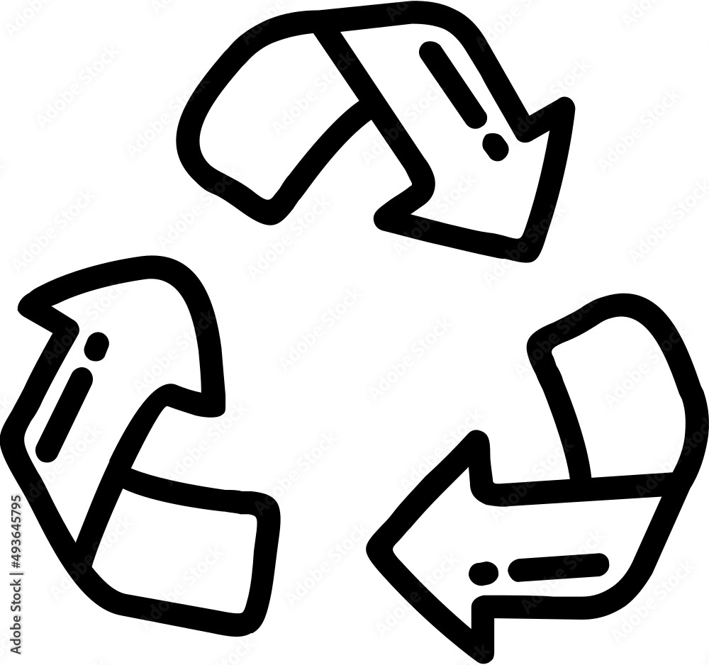 handdrawn recycle icon handdrawn recycle icon