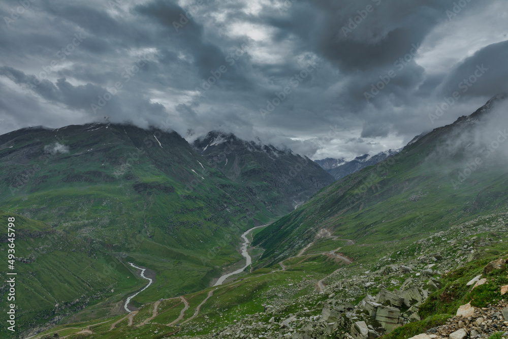 View from Rohtang Pass, Manali,Himachal Pradesh,India