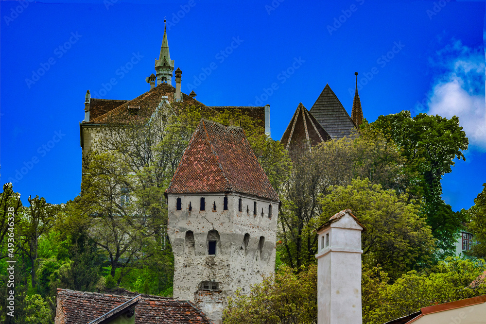 Defense tower of the medieval fortress of Sighisoara 82