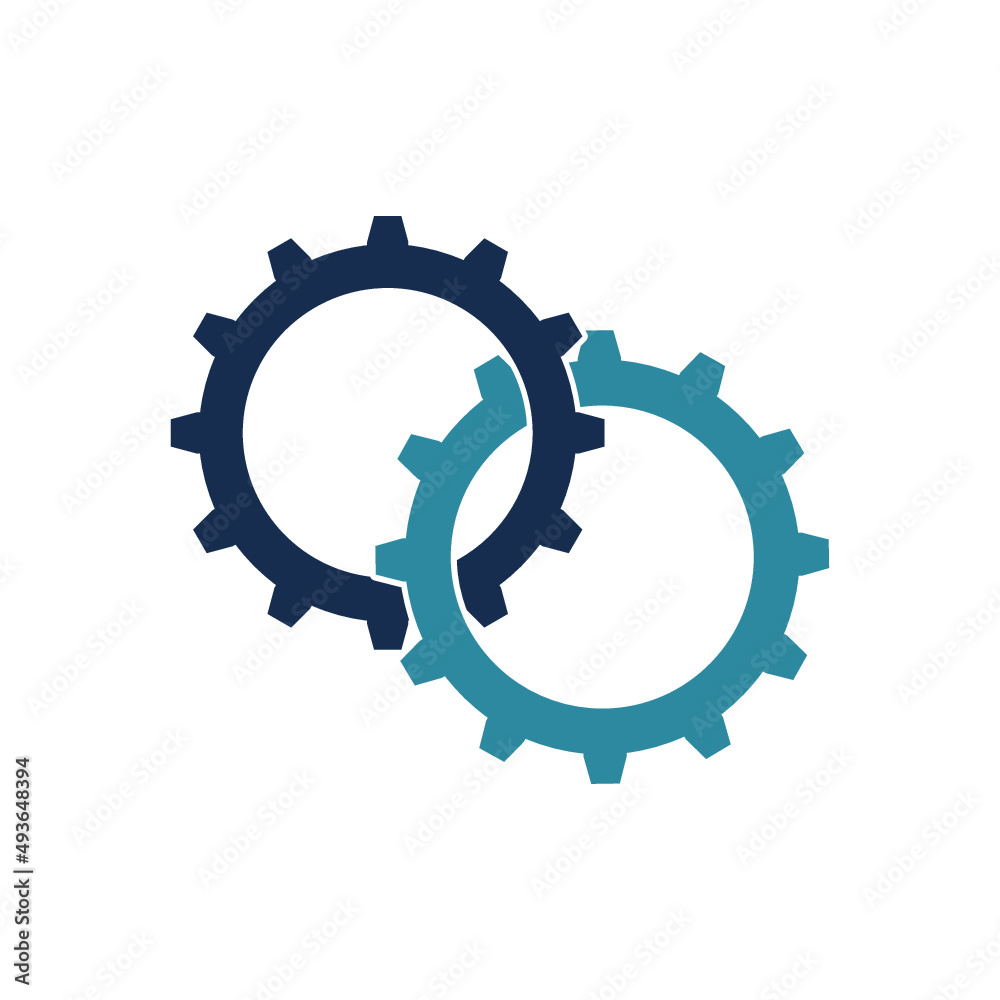 Gears logo Icon isolated on white background Gears logo Icon isolated on white background