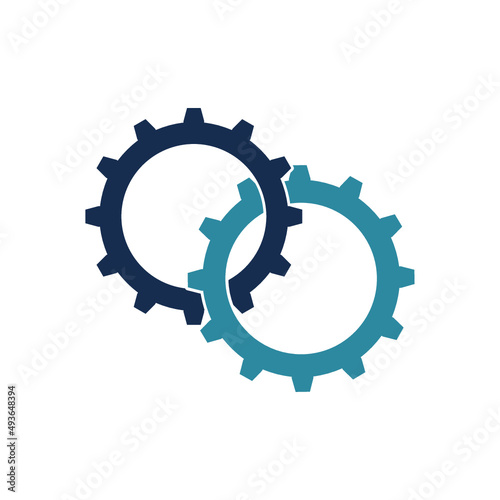 Gears logo Icon isolated on white background