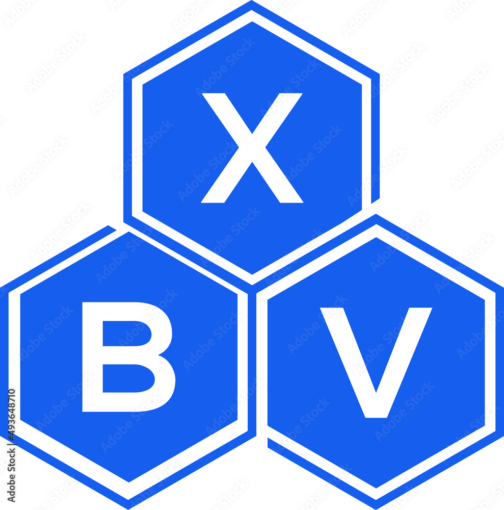 Obraz premium XBV letter logo design on White background. XBV creative initials letter logo concept. XBV letter design. 