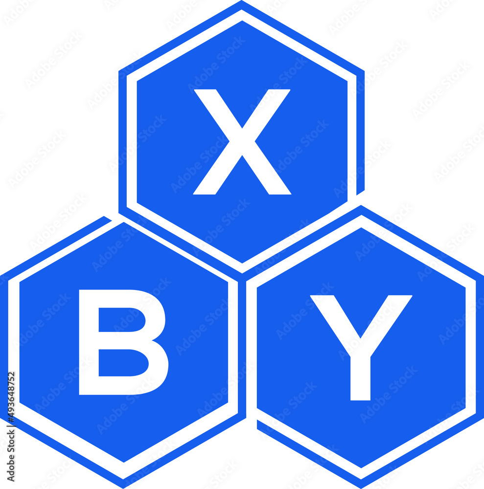 Obraz premium XBY letter logo design on White background. XBY creative initials letter logo concept. XBY letter design. 