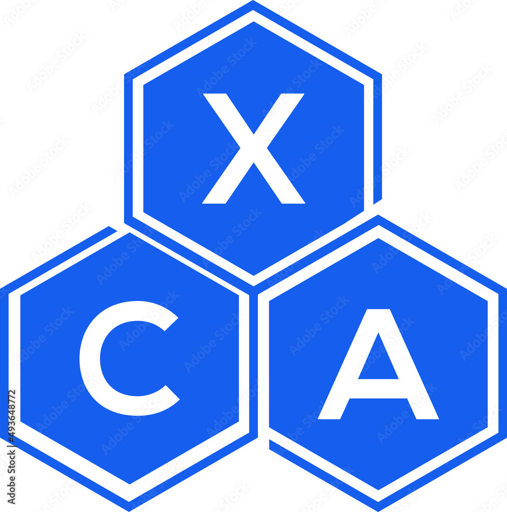 Fototapeta premium XCA letter logo design on White background. XCA creative initials letter logo concept. XCA letter design. 