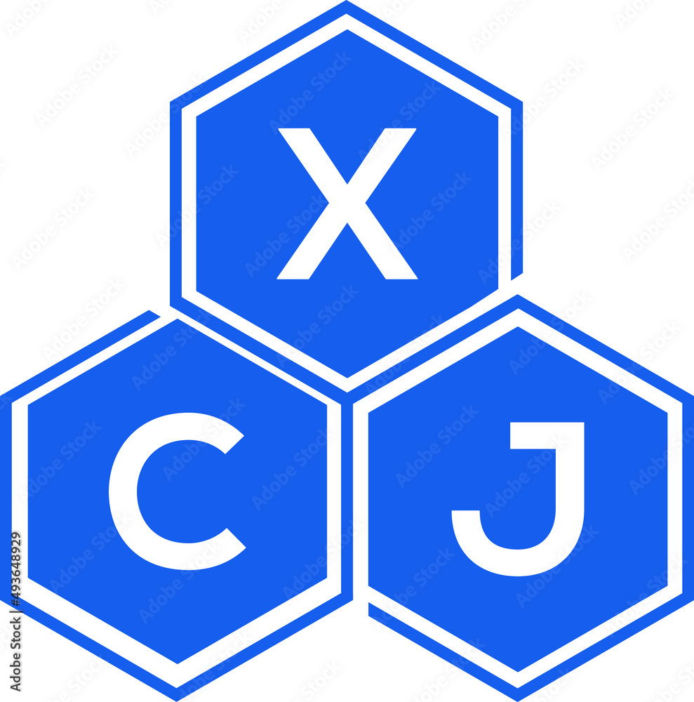 Obraz premium XCJ letter logo design on White background. XCJ creative initials letter logo concept. XCJ letter design. 