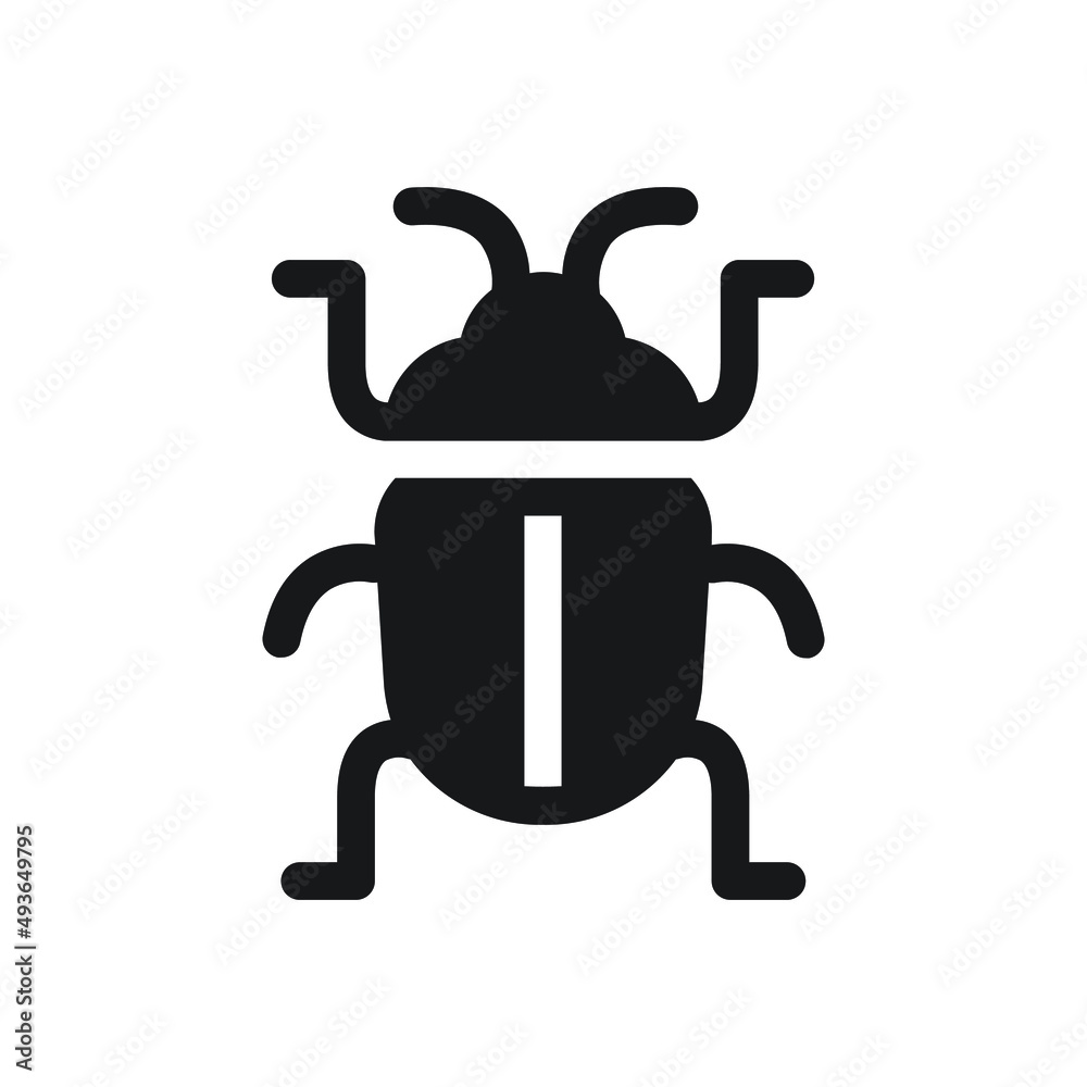 insect, pest icon illustration. glyph icon, solid, black. vector design that is very suitable for websites, apps, banners, design elements, etc
