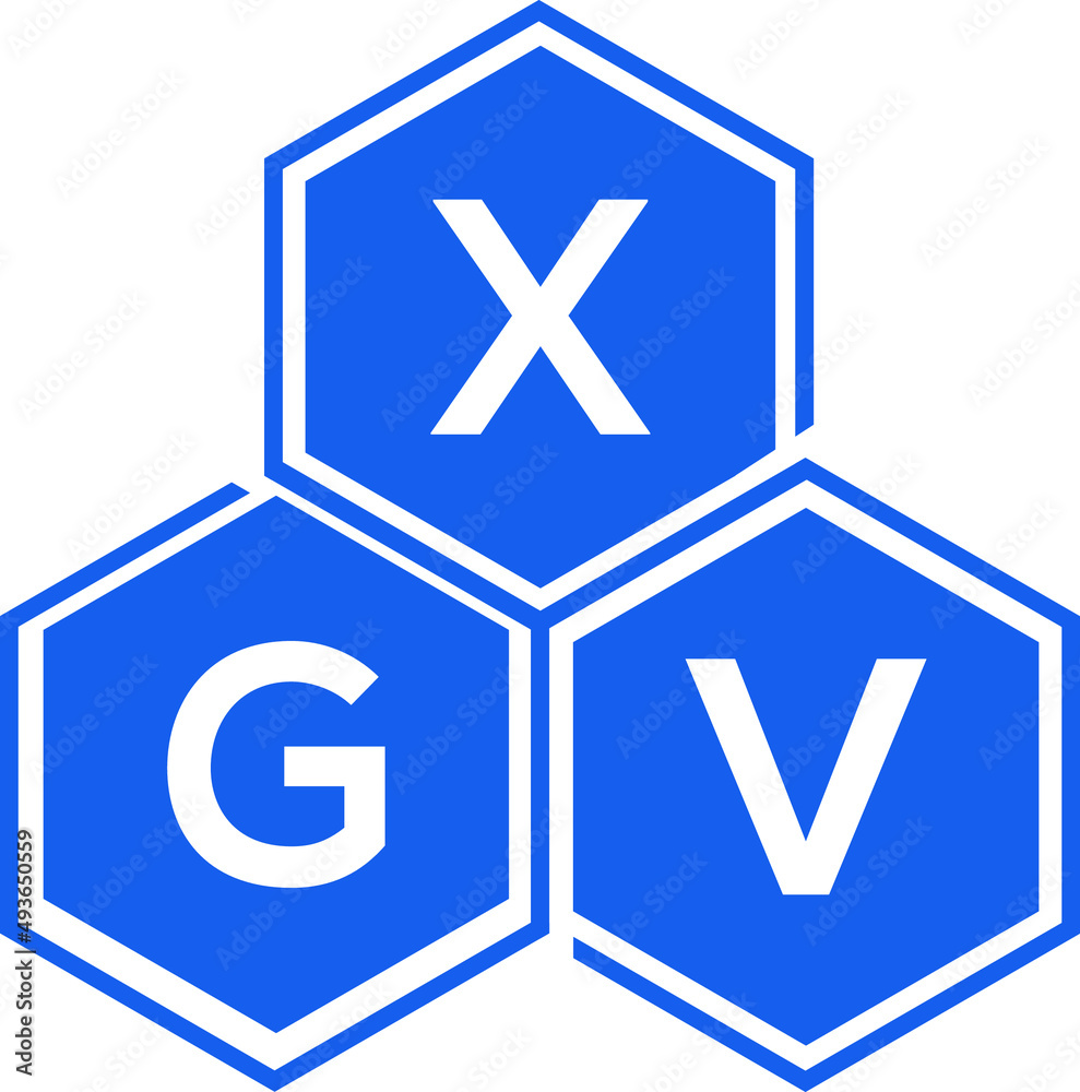 Fototapeta premium XGV letter logo design on White background. XGV creative initials letter logo concept. XGV letter design. 