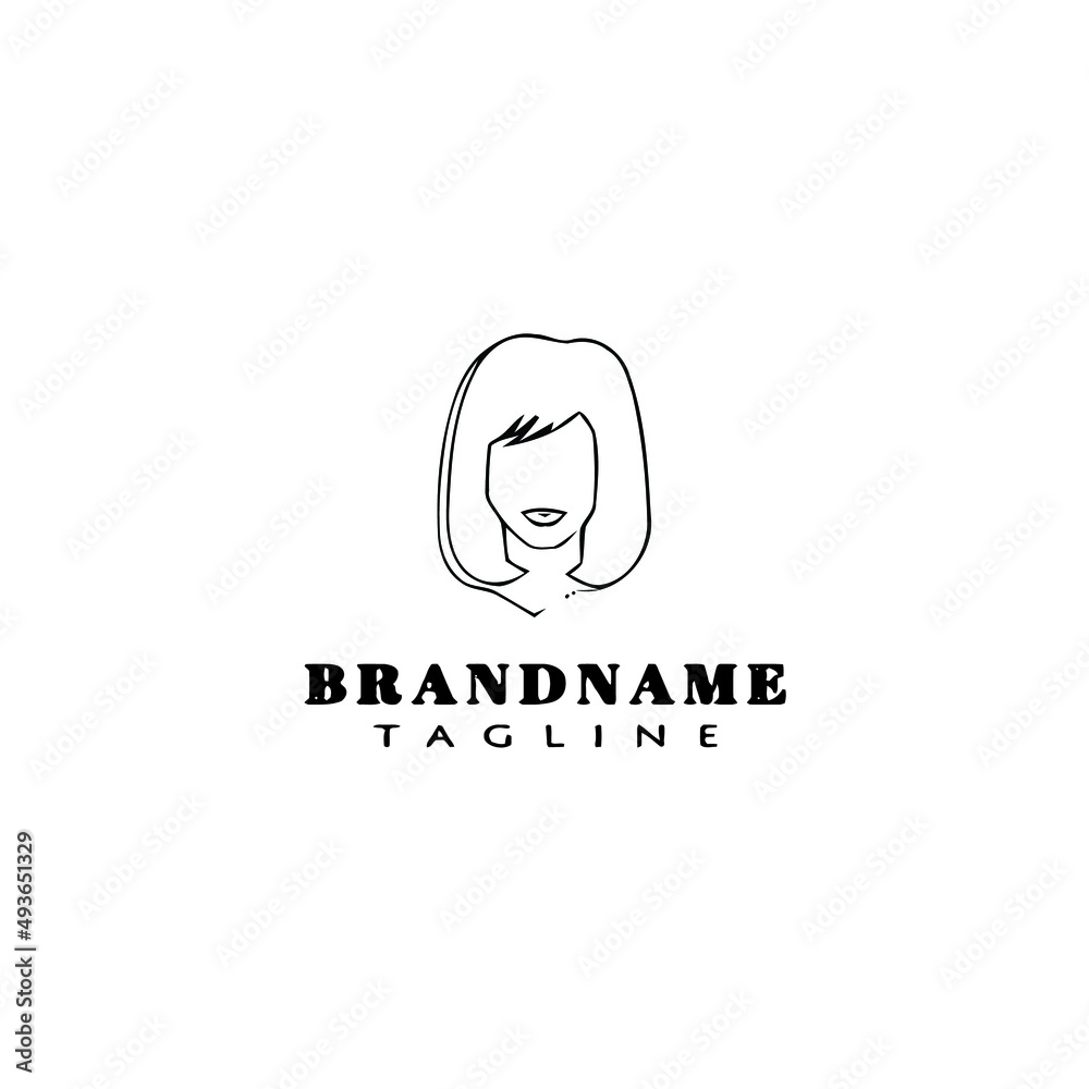 hair style logo icon design template vector illustration