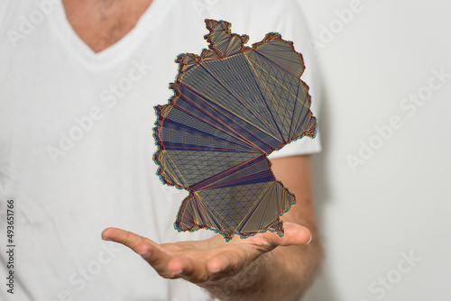 Germany map illustration in...