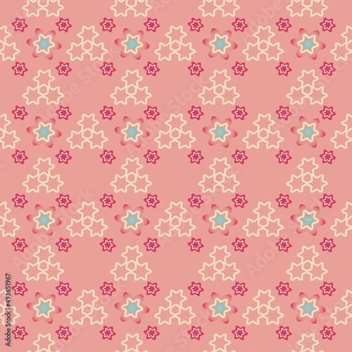 Seamless color background. The texture of simple doodle elements. Decorations for fabrics, children's textiles.For scrapbooking, packaging, gift products. Digital template. Easter, Christmas backgroun