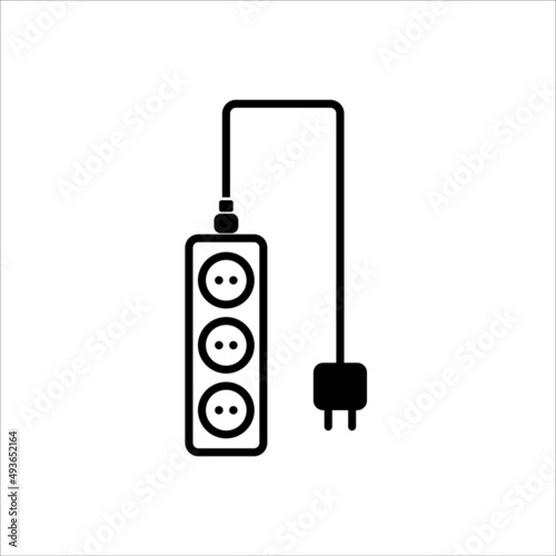 extension cord drawing icon vector illustration symbol