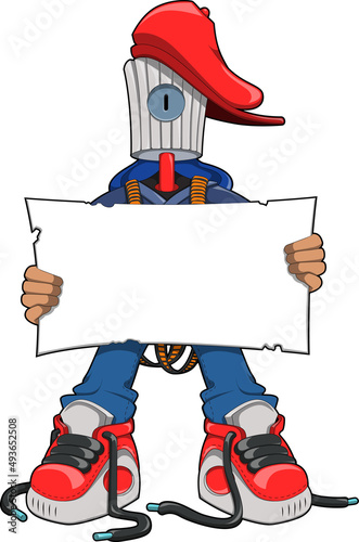 Cute stylish Urban Graffiti Event Mascot in Vector Graphics