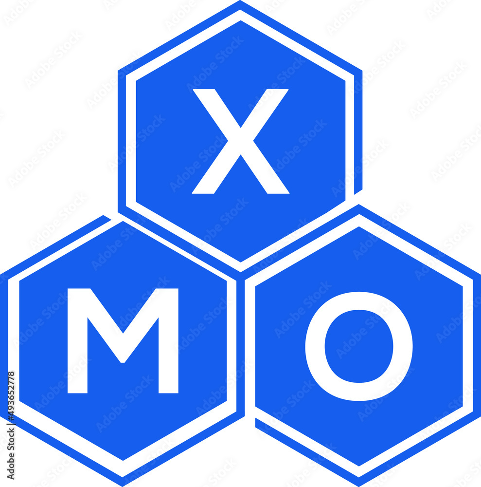 Obraz premium XMO letter logo design on White background. XMO creative initials letter logo concept. XMO letter design. 