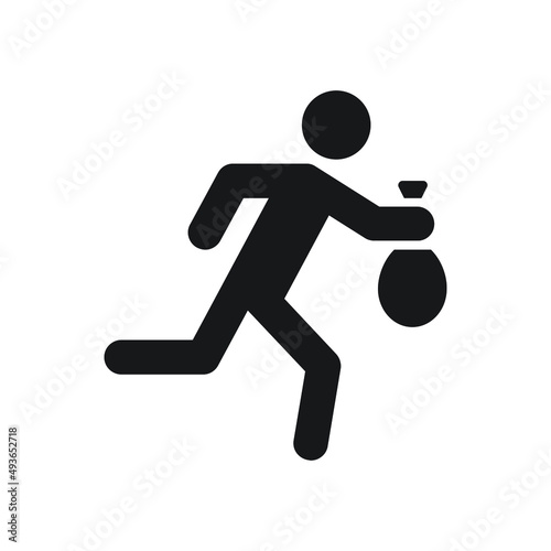 Vector illustration of crime, justice, punishment, theft icon set.