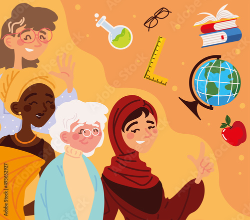 teachers female cartoon