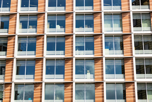 Steel and glass sides of London business and financial area