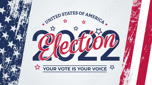 Election day. Vote 2022 in USA, calligraphy banner design. 2020. Election voting poster. Political election campaign