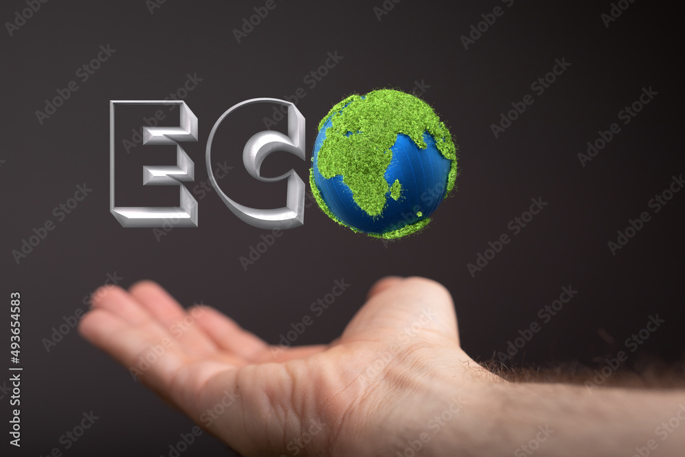 Eco inscription word on the background Eco inscription word on the background