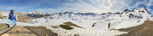 Panoramic ski resort of Formigal in the province of Huesca