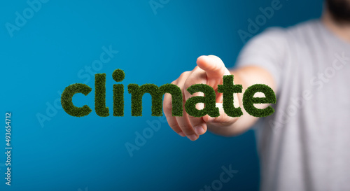 climate modern green 3d word