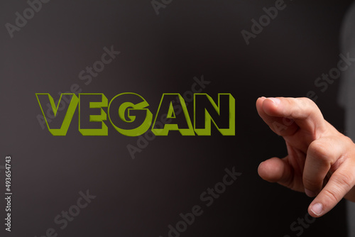 Organic food word. Fresh ec...