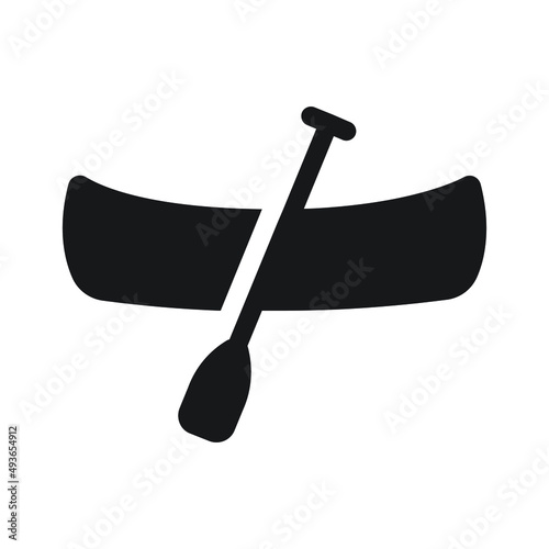 sport canoe vector illustration, rowing boat.