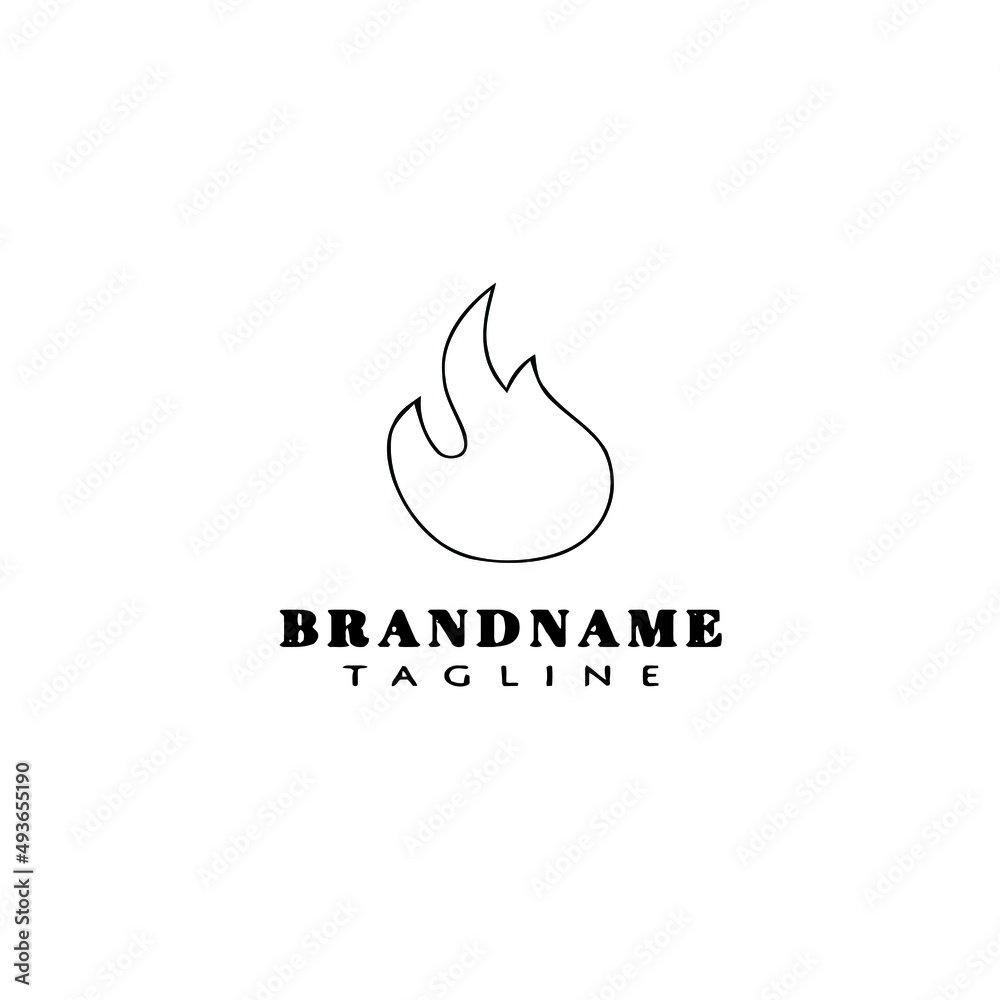 fire logo design template icon vector illustration