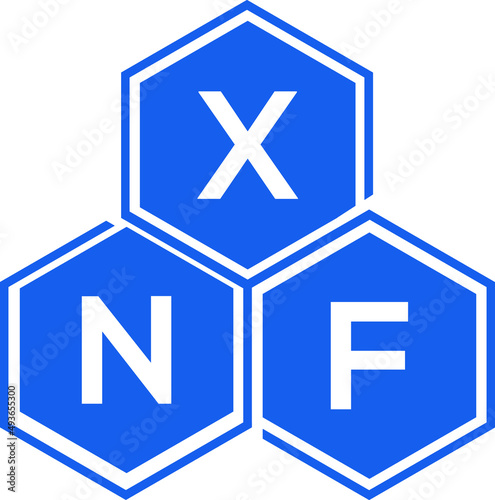 XNF letter logo design on White background. XNF creative initials letter logo concept. XNF letter design. 