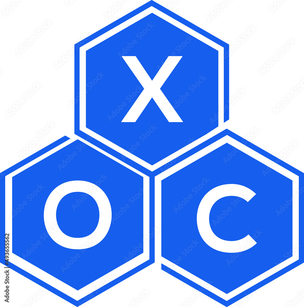 Obraz premium XOC letter logo design on White background. XOC creative initials letter logo concept. XOC letter design. 