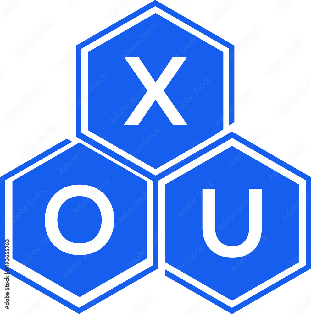 Obraz premium XOU letter logo design on White background. XOU creative initials letter logo concept. XOU letter design. 