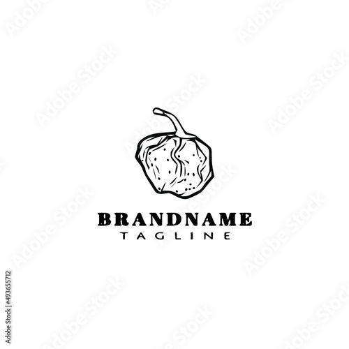 habanero chili peppers logo template icon vector illustration