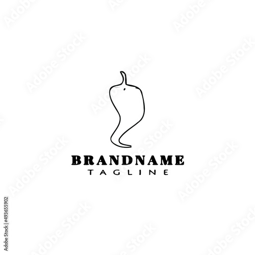 habanero chili peppers logo template icon vector illustration