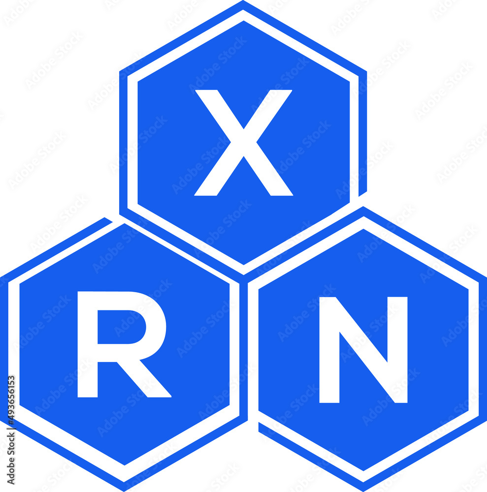 Obraz premium XRN letter logo design on White background. XRN creative initials letter logo concept. XRN letter design. 