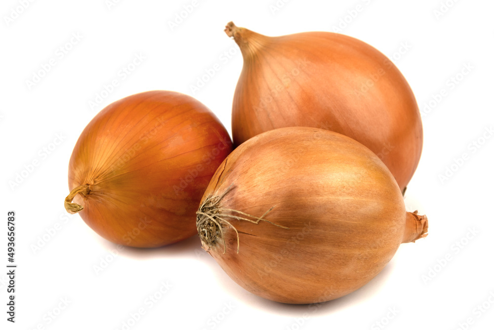 Group of whole onions isolated on white background Group of whole onions isolated on white background