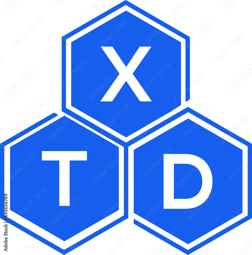 XTD letter logo design on White background. XTD creative initials letter logo concept. XTD letter design. XTD letter logo design on White background. XTD creative initials letter logo concept. XTD letter design.