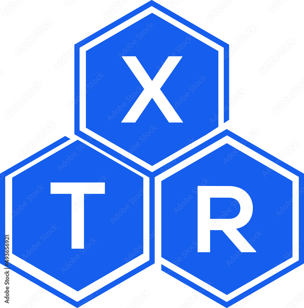 XTR letter logo design on White background. XTR creative initials letter logo concept. XTR letter design. XTR letter logo design on White background. XTR creative initials letter logo concept. XTR letter design.