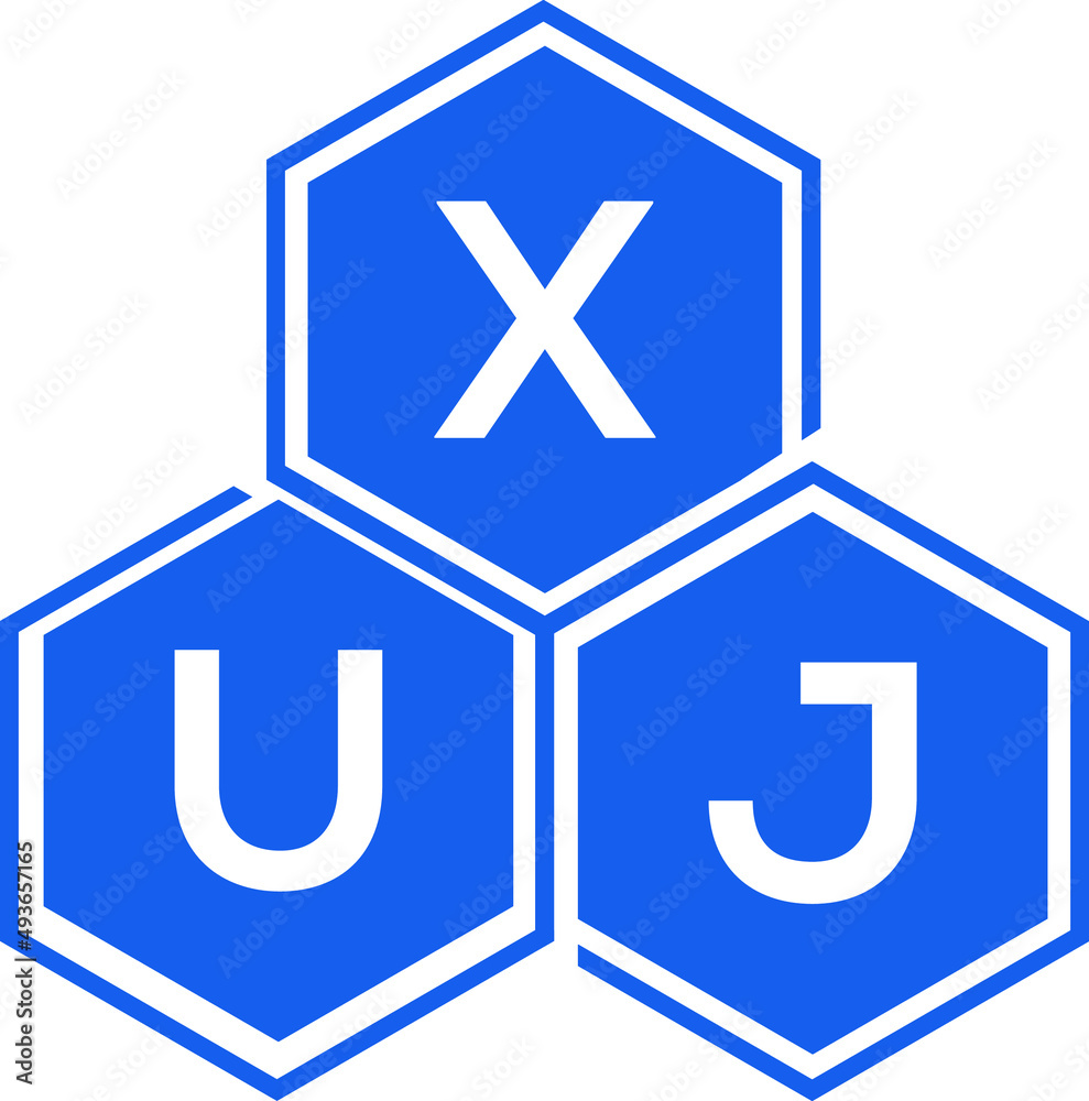 XUJ letter logo design on White background. XUJ creative initials letter logo concept. XUJ letter design. XUJ letter logo design on White background. XUJ creative initials letter logo concept. XUJ letter design.