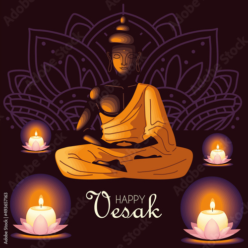 happy vesak celebration card