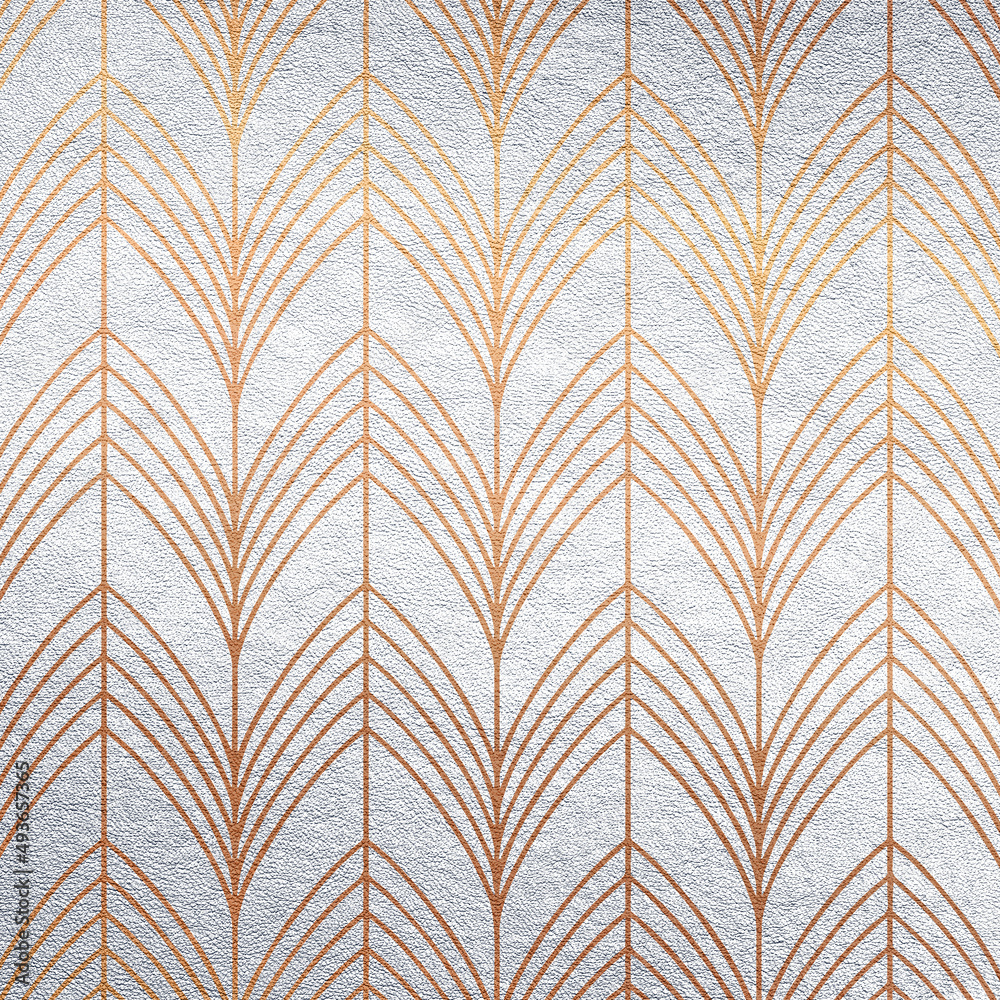 Silver Art Deco abstract background. Leather texture with gold geometric pattern. Scrapbook paper Silver Art Deco abstract background. Leather texture with gold geometric pattern. Scrapbook paper