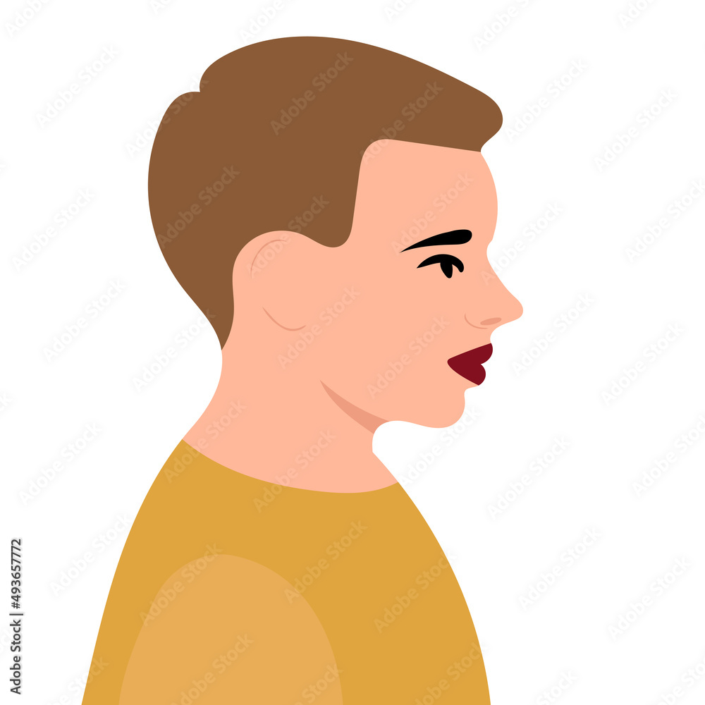 portrait guy flat design, isolated portrait guy flat design, isolated