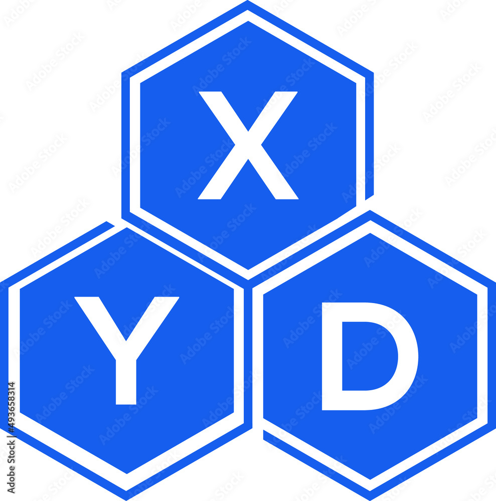 Obraz premium XYD letter logo design on White background. XYD creative initials letter logo concept. XYD letter design. 
