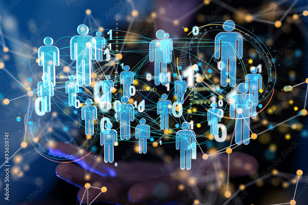 Abstract technology group and data 3d Abstract technology group and data 3d