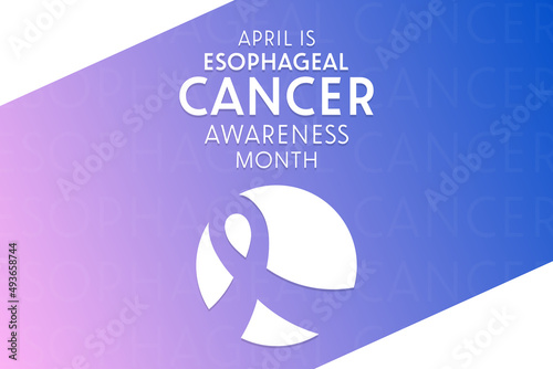 April is Esophageal Cancer Awareness Month. Vector illustration. Holiday poster.