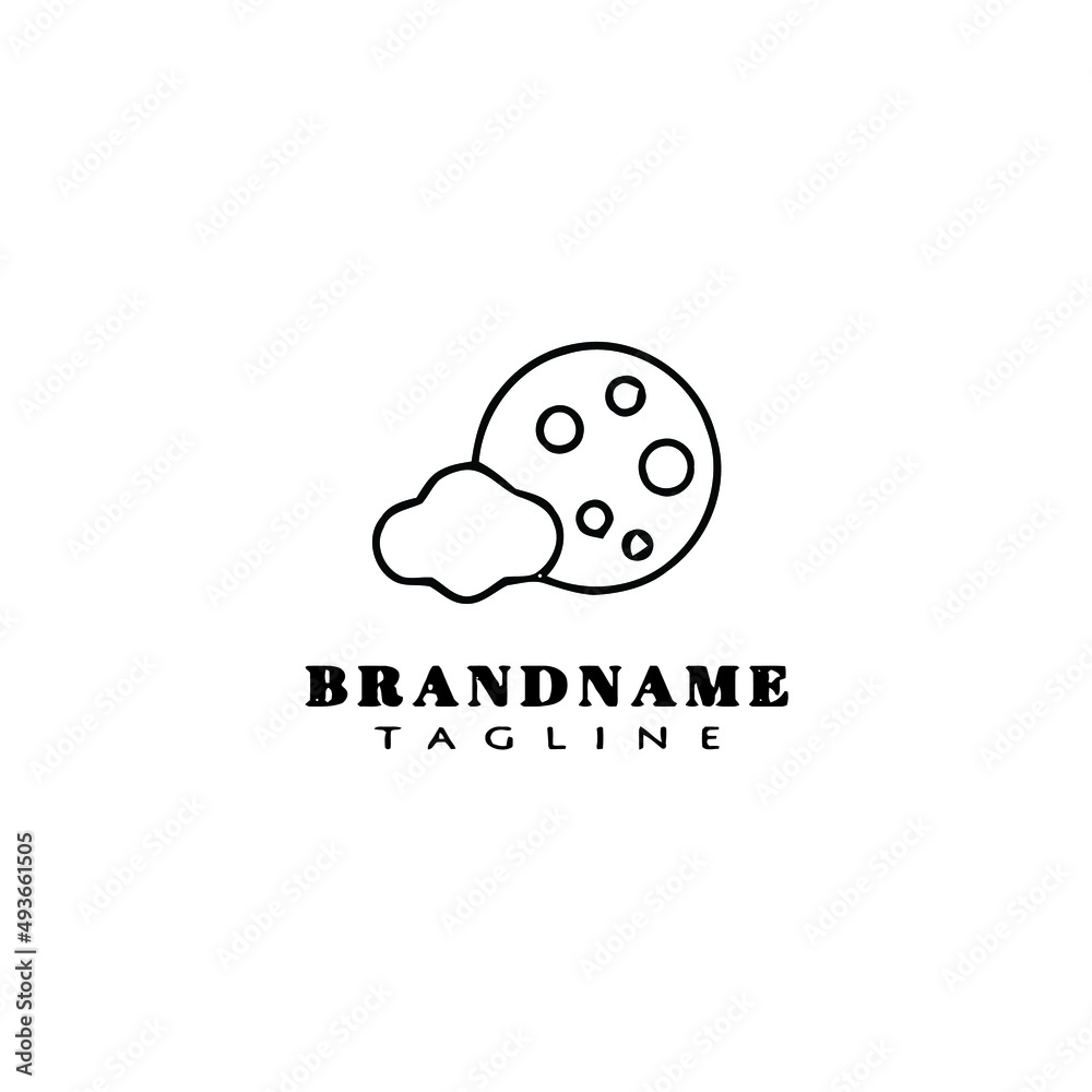 cloud and moon logo template icon vector illustration cloud and moon logo template icon vector illustration